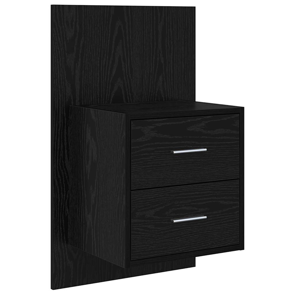 vidaXL Kopfteil mit Schrank 3 pcs Schwarz Eichen-Optik Holzwerkstoff