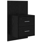 vidaXL Kopfteil mit Schrank 3 pcs Schwarz Eichen-Optik Holzwerkstoff
