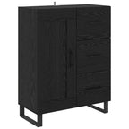 vidaXL Highboard 2 pcs Schwarz Eichen-Optik Holzwerkstoff