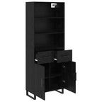 vidaXL Highboard 2 pcs Schwarz Eichen-Optik 69,5 x 34 x 180 cm