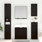 vidaXL Badezimmerschrank-Set 3 Stück Schwarz Eichen-Optik Holzwerkstoff