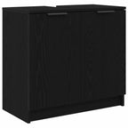 vidaXL Badezimmerschrank-Set 3 Stück Schwarz Eichen-Optik Holzwerkstoff