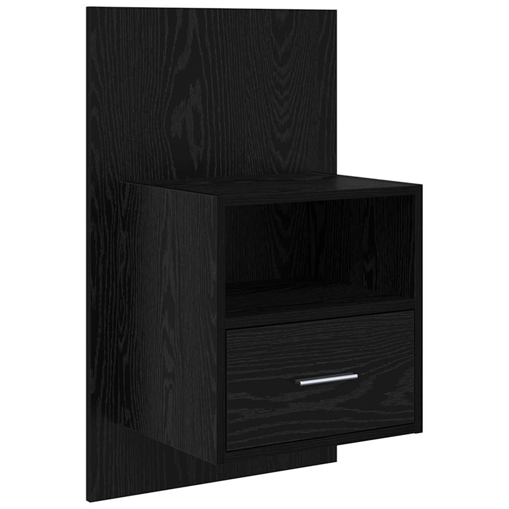 vidaXL Kopfteil mit Schrank 3 Stück Schwarz Eichen-Optik Holzwerkstoff