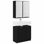 vidaXL Badezimmerschrank-Set 2 Stück Schwarz Eichen-Optik Holzwerkstoff