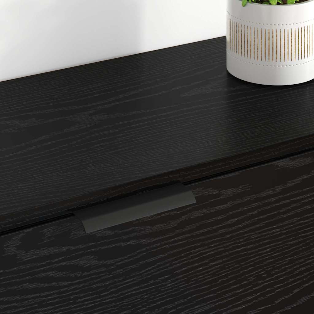 vidaXL Sideboard 3 pcs Schwarz Eichen-Optik Holzwerkstoff