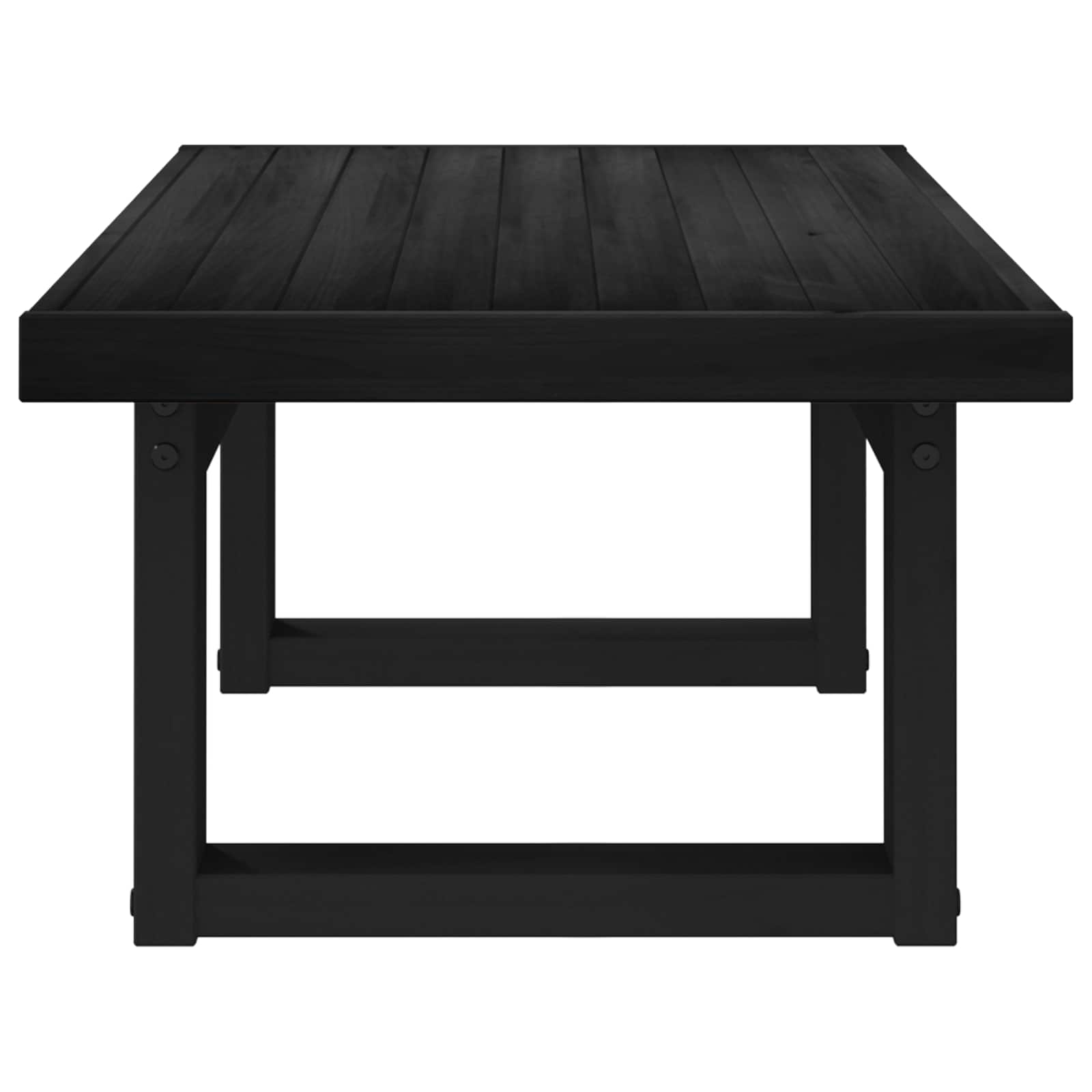 vidaXL Couchtisch NOAIN Schwarz 119 x 60 x 40 cm Massives Kiefernholz