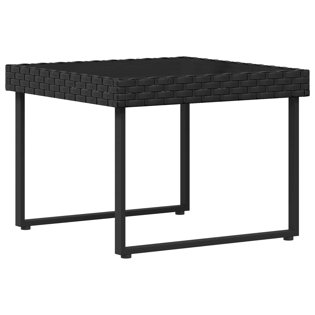 vidaXL Gartensofa-set 2 pcs Schwarz und Creme Poly Rattan Stahl