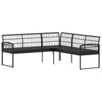 vidaXL Gartensofa-set 2 pcs Schwarz und Creme Poly Rattan Stahl