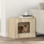 vidaXL Katzenhaus Sonoma 51 x 30 x 42,5 cm Holzwerkstoff