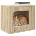vidaXL Katzenhaus Sonoma 51 x 30 x 42,5 cm Holzwerkstoff