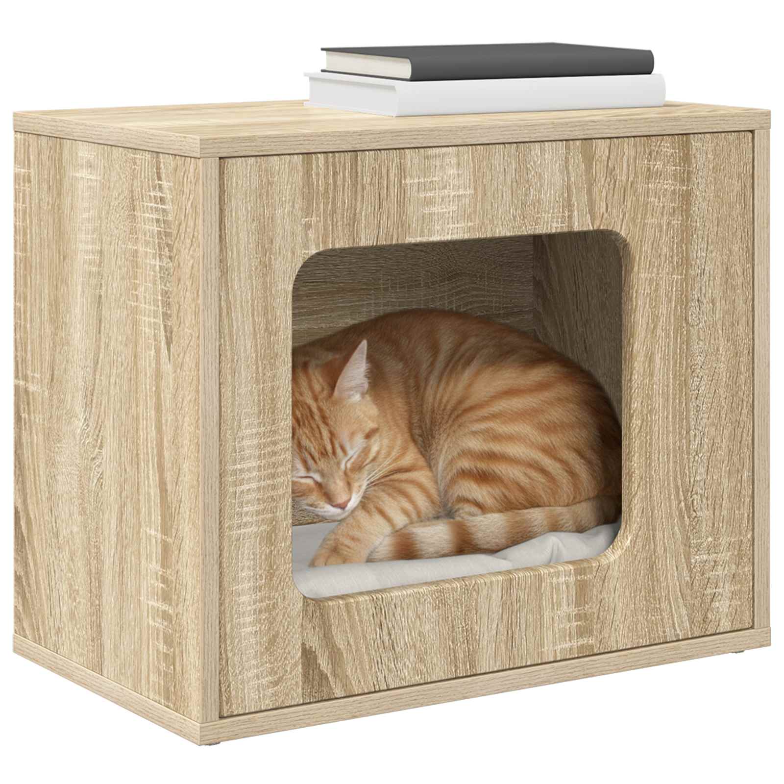vidaXL Katzenhaus Sonoma 51 x 30 x 42,5 cm Holzwerkstoff