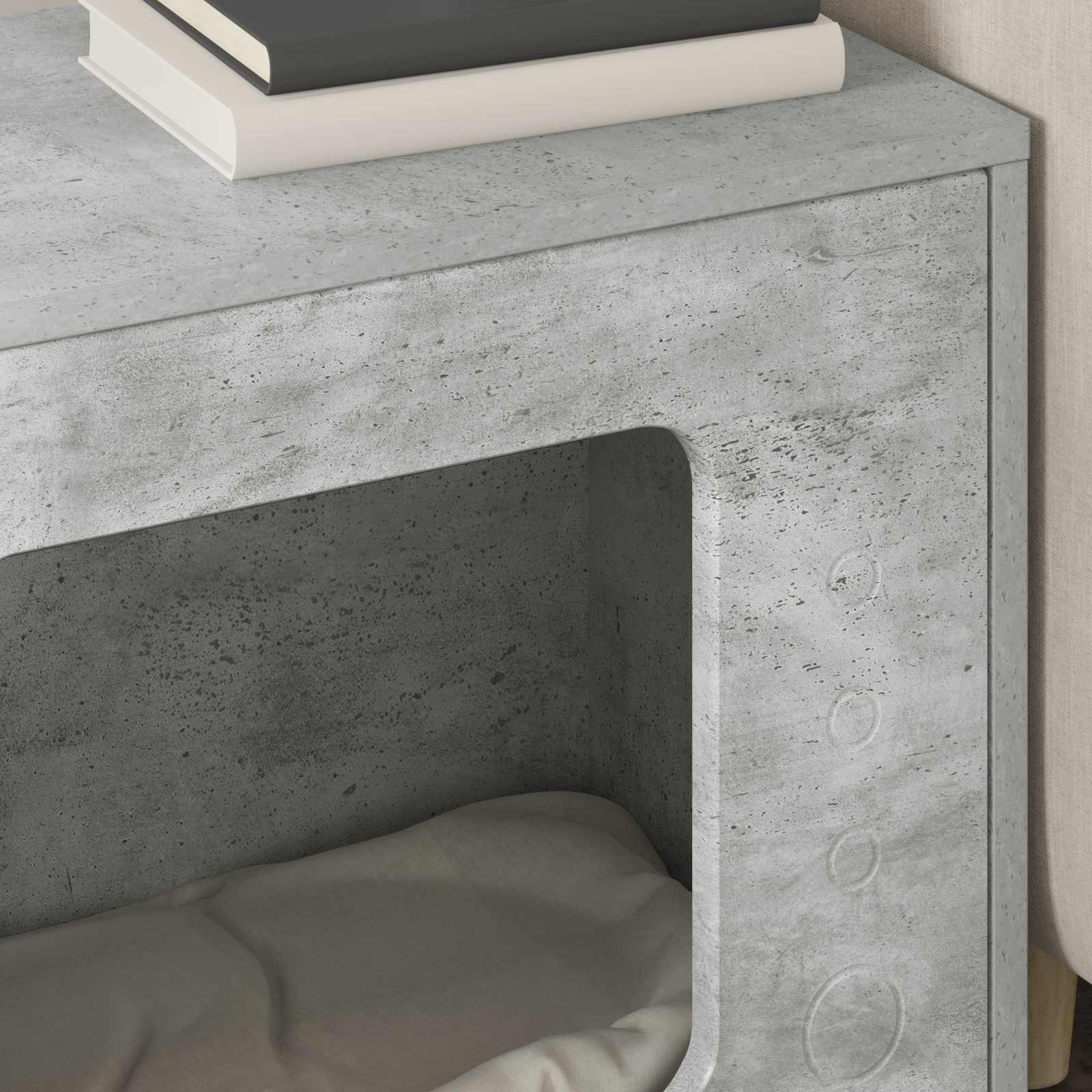 vidaXL Katzenhaus Beton 51 x 30 x 42,5 cm Holzwerkstoff