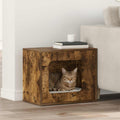 vidaXL Katzenhaus Geräucherte Eiche 51 x 30 x 42,5 cm Holzwerkstoff