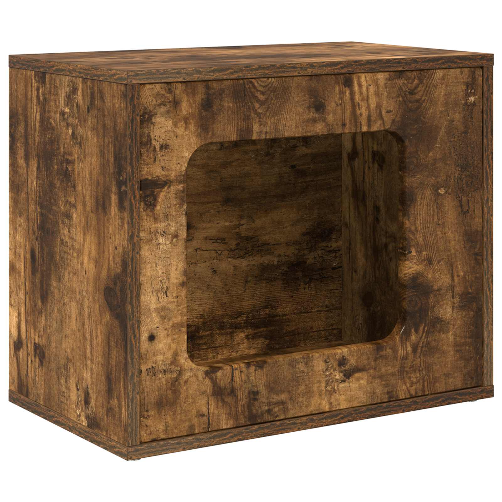 vidaXL Katzenhaus Geräucherte Eiche 51 x 30 x 42,5 cm Holzwerkstoff