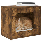 vidaXL Katzenhaus Geräucherte Eiche 51 x 30 x 42,5 cm Holzwerkstoff