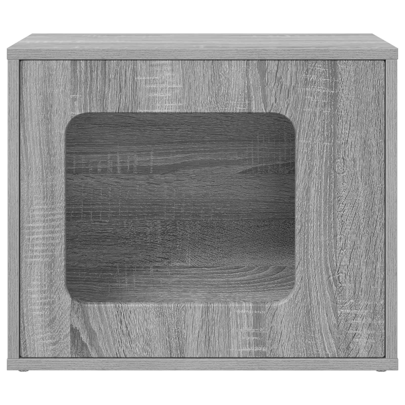 vidaXL Katzenhaus Graues Sonoma 51 x 30 x 42,5 cm Holzwerkstoff