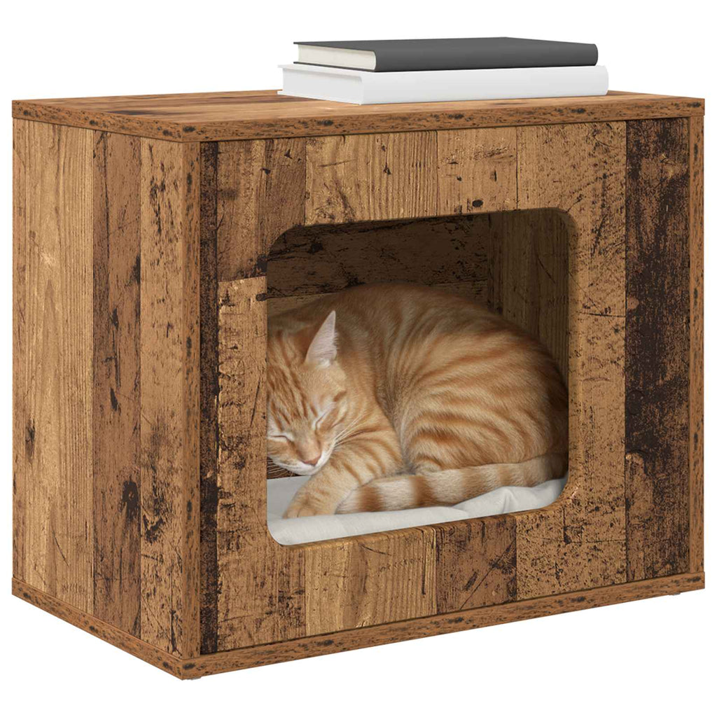 vidaXL Katzenhaus Altholz 51 x 30 x 42,5 cm Holzwerkstoff