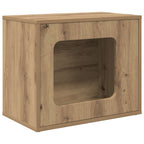 vidaXL Katzenhaus Kunsthandwerk Eiche 51 x 30 x 42,5 cm Holzwerkstoff