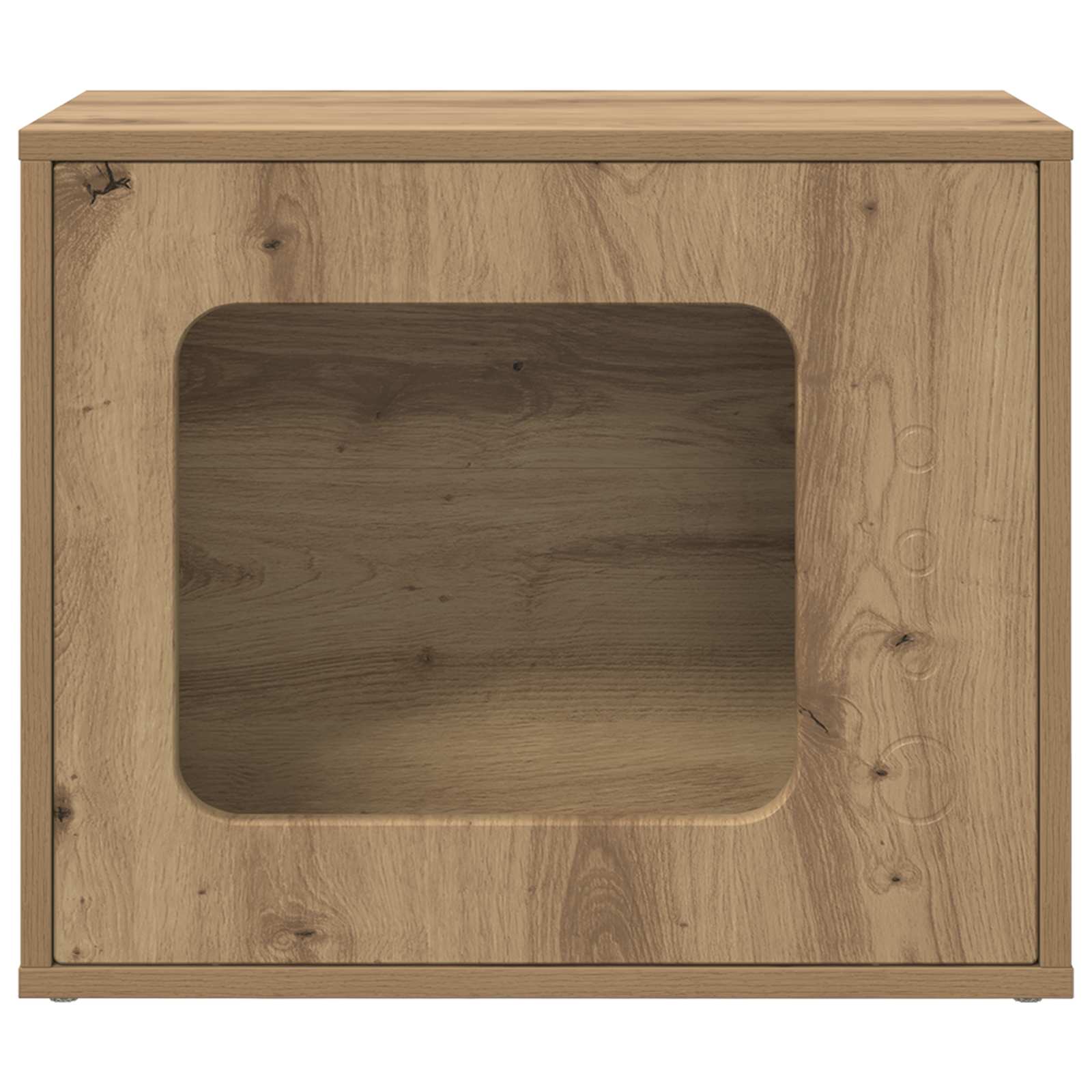 vidaXL Katzenhaus Kunsthandwerk Eiche 51 x 30 x 42,5 cm Holzwerkstoff