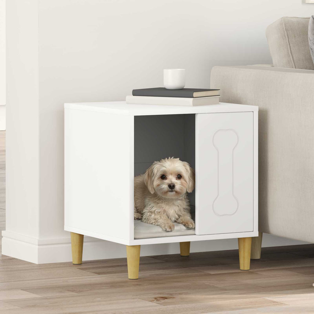 vidaXL Hundehütte Weiß 44 x 42 x 49 cm Holzwerkstoff