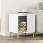 vidaXL Hundehütte Weiß 44 x 42 x 49 cm Holzwerkstoff