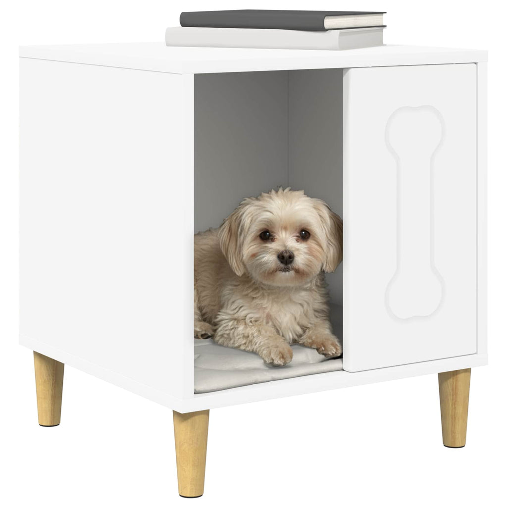 vidaXL Hundehütte Weiß 44 x 42 x 49 cm Holzwerkstoff
