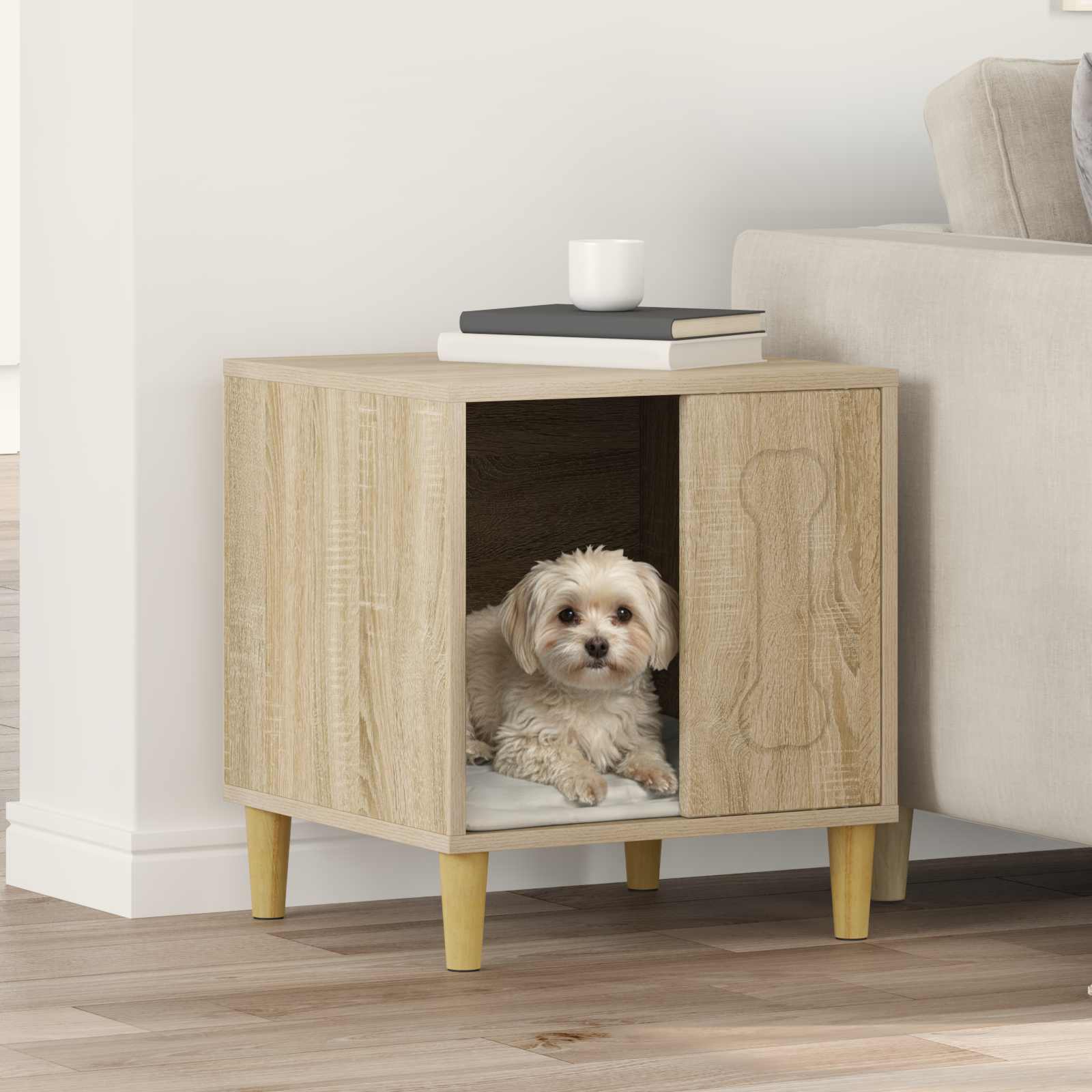 vidaXL Hundehütte Sonoma 44 x 42 x 49 cm Holzwerkstoff