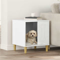 vidaXL Hundehütte Glänzend Weiß 44 x 42 x 49 cm Holzwerkstoff