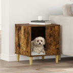 vidaXL Hundehütte Geräucherte Eiche 44 x 42 x 49 cm Holzwerkstoff