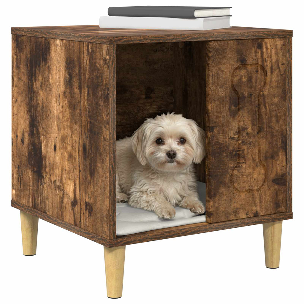 vidaXL Hundehütte Geräucherte Eiche 44 x 42 x 49 cm Holzwerkstoff