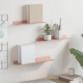 vidaXL Schwebendes Regal Wandmontiert 3 pcs Rosa 40 x 9 x 2,5 cm Stahl