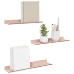 vidaXL Schwebendes Regal Wandmontiert 3 pcs Rosa 40 x 9 x 2,5 cm Stahl