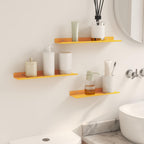 vidaXL Schwebendes Regal 3 pcs Senfgelb 40 x 9 x 2,5 cm Stahl