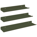 vidaXL Schwebendes Regal 3 pcs Olive Grün 40 x 9 x 2,5 cm Stahl