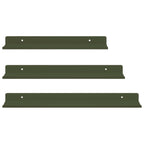 vidaXL Schwebendes Regal 3 pcs Olive Grün 40 x 9 x 2,5 cm Stahl