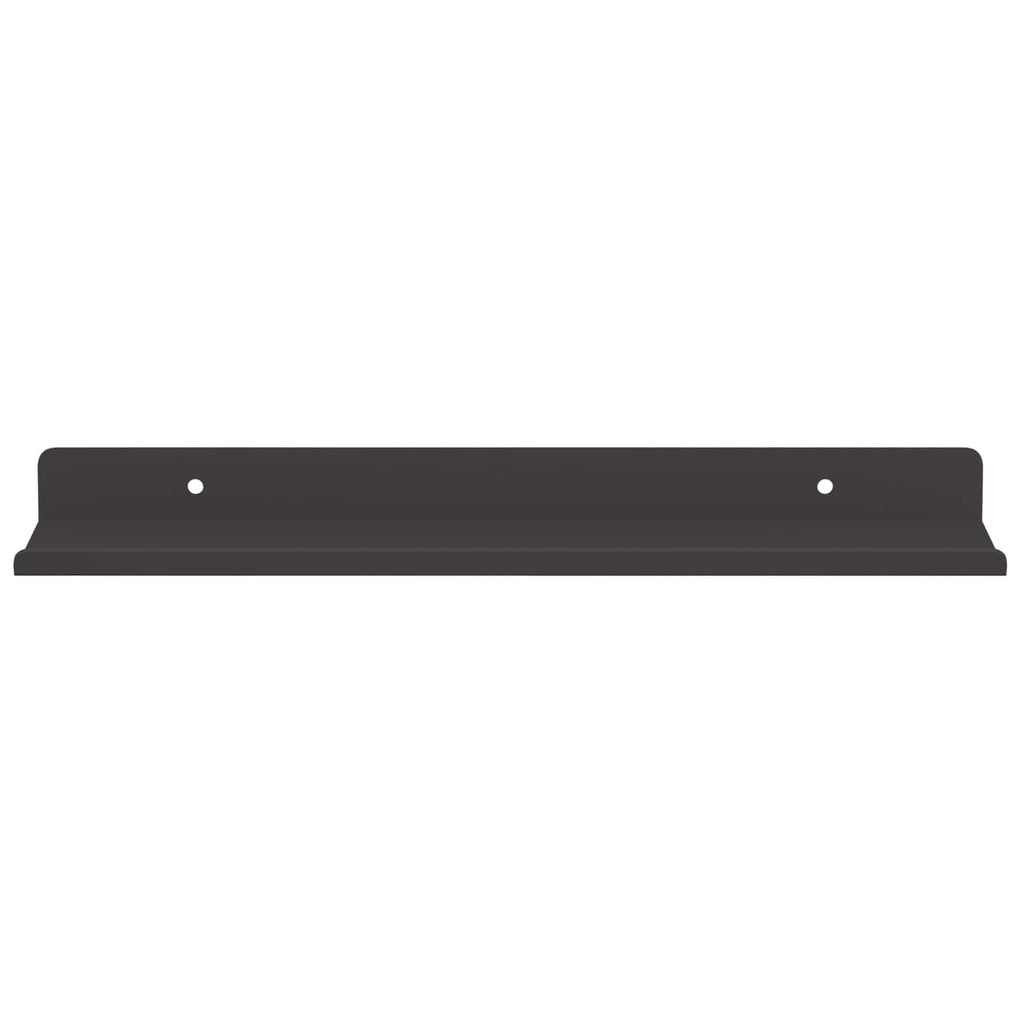 vidaXL Schwebendes Regal 2 pcs Schwarz 30 x 9 x 2,5 cm Stahl