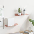 vidaXL Schwebendes Regal Wandmontiert 2 pcs Rosa 30 x 9 x 2,5 cm Stahl
