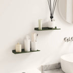 vidaXL Schwebendes Regal 2 pcs Olive Grün 30 x 9 x 2,5 cm Stahl