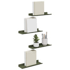 vidaXL Schwebendes Regal 4 pcs Olive Grün 30 x 9 x 2,5 cm Stahl