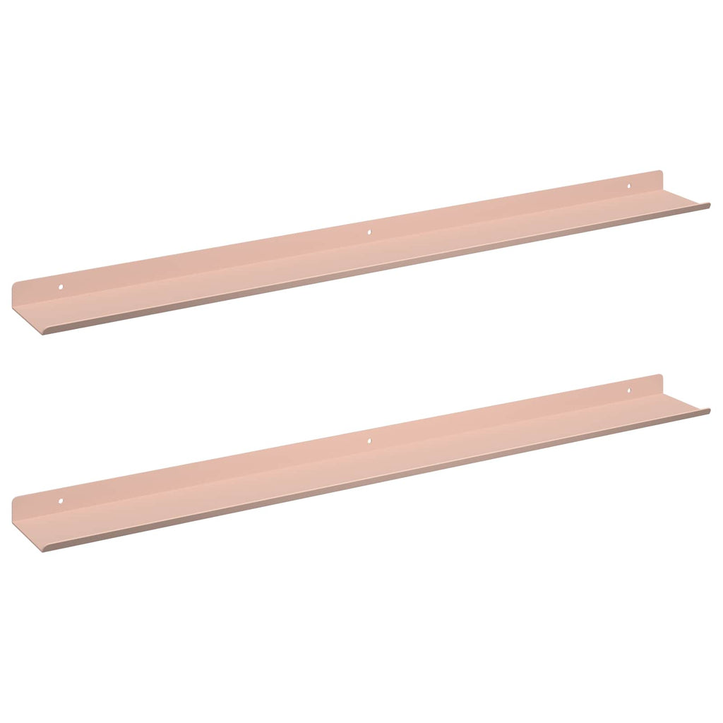 vidaXL Schwebendes Regal Wandhalterung 2 pcs Rosa 80 x 9 x 2,5 cm