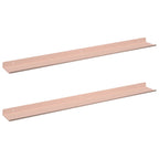 vidaXL Schwebendes Regal Wandhalterung 2 pcs Rosa 80 x 9 x 2,5 cm
