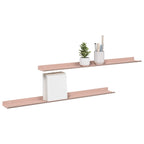vidaXL Schwebendes Regal Wandhalterung 2 pcs Rosa 80 x 9 x 2,5 cm