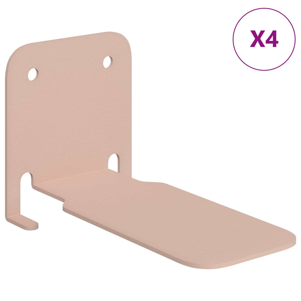 vidaXL Schwebendes Regal mit Regal 4 pcs Rosa 6 x 10,8 x 6,6 cm