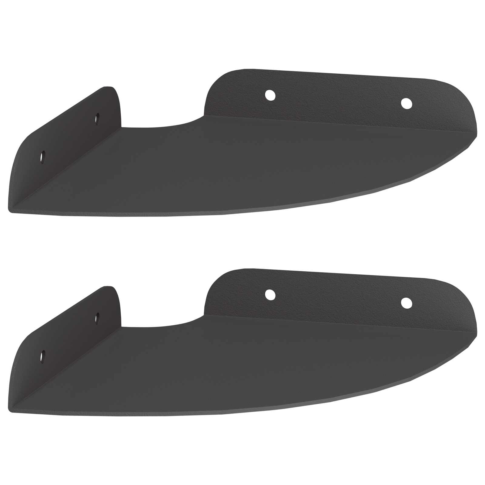 vidaXL Schwebendes Regal mit Regal 2 pcs Schwarz 15 x 15 x 2 cm