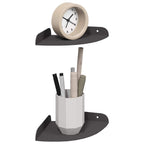 vidaXL Schwebendes Regal mit Regal 2 pcs Schwarz 15 x 15 x 2 cm