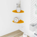 vidaXL Schwebendes Regal mit Regal 2 pcs Senfgelb 15 x 15 x 2 cm