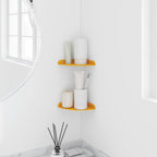 vidaXL Schwebendes Regal mit Regal 2 pcs Senfgelb 15 x 15 x 2 cm