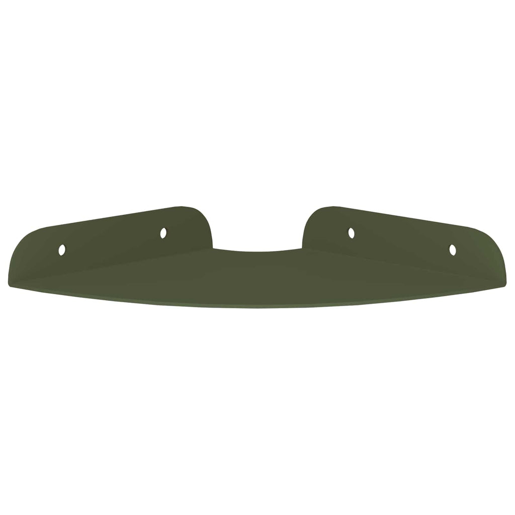 vidaXL Schwebendes Regal mit Regal 2 pcs Olive Grün 15 x 15 x 2 cm
