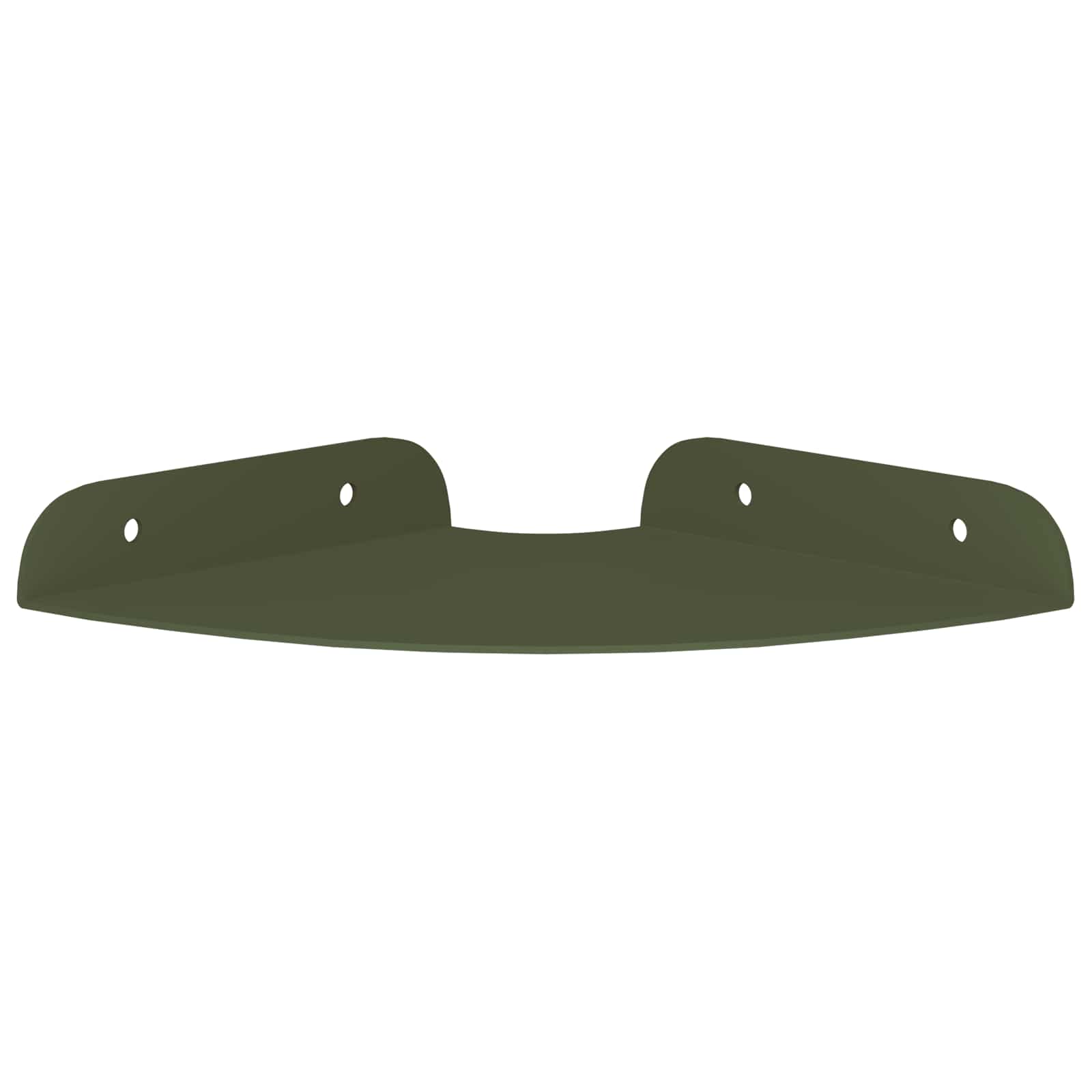 vidaXL Schwebendes Regal mit Regal 2 pcs Olive Grün 15 x 15 x 2 cm