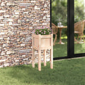 vidaXL Garten-Pflanzgefäß Natur 31 x 31 x 70 cm Massives Kiefernholz